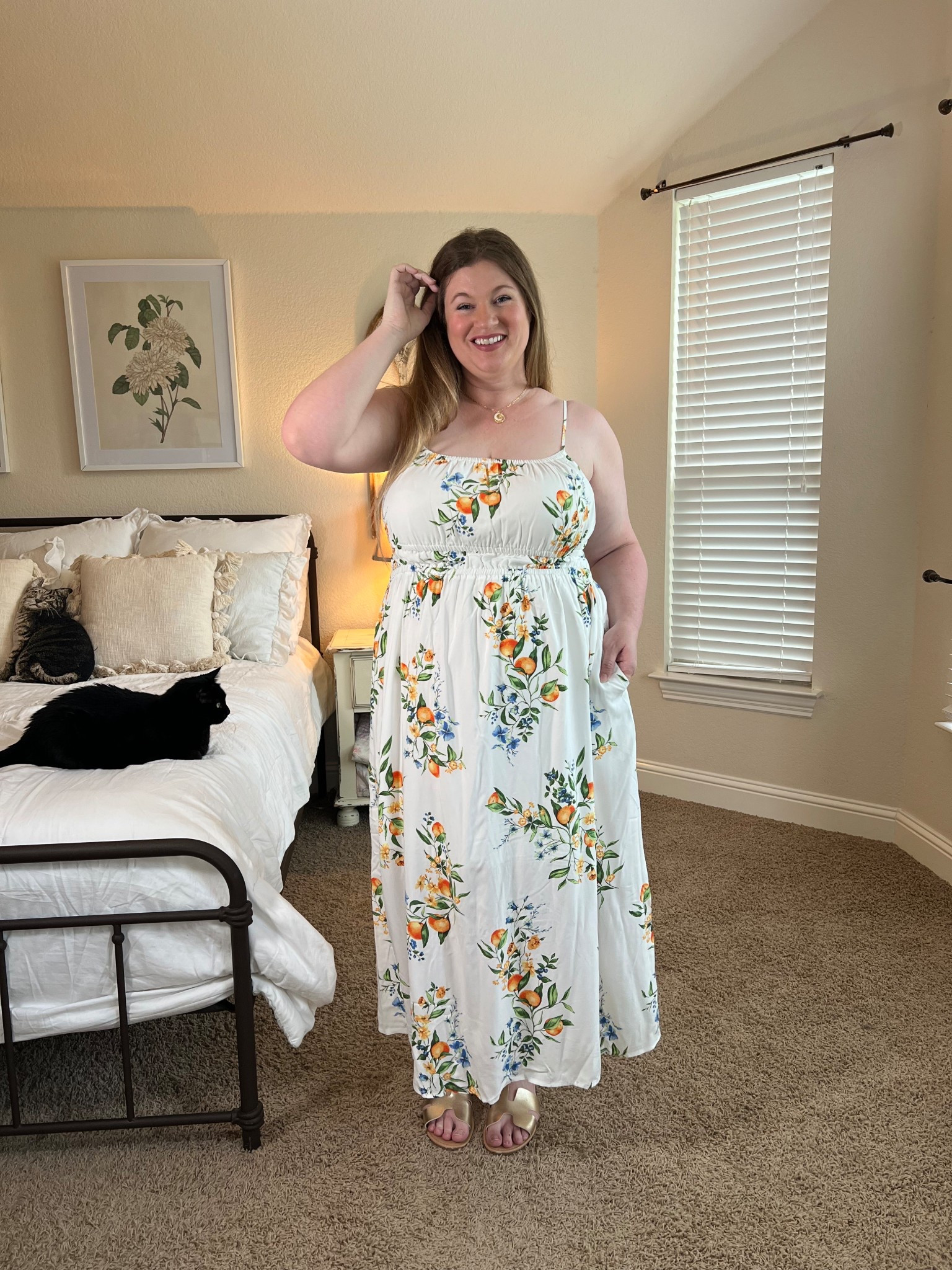 The softest, sweetest orange floral summer dress! 

#LTKPlusSize #LTKFindsUnder50 #LTKSummerEdit