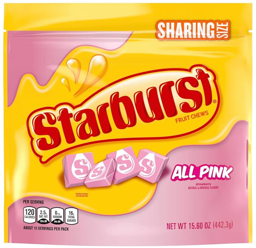 Starburst All Pink Fruit Chews Candy Bag, 15.60 Oz | Amazon (US)
