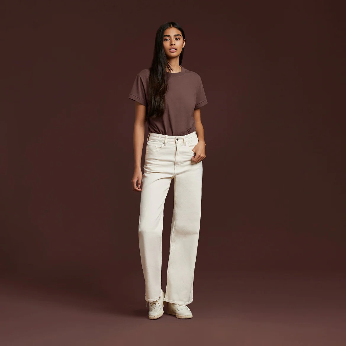 Women's Everyday T-Shirt Bodysuit - Coffee - nuuds | nuuds