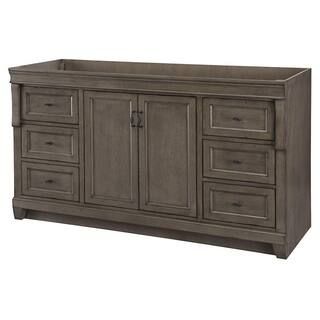 Home Decorators Collection Naples 60 in. W Bath Vanity Cabinet Only in Distressed Grey for Single... | The Home Depot