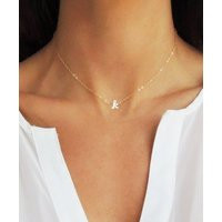 Choker Necklace, Dainty Choker Necklace, Tiny Letter Necklace, Letter Choker, Custom Choker, Gold Choker, Gift for her, bridesmaids gift | Etsy (US)