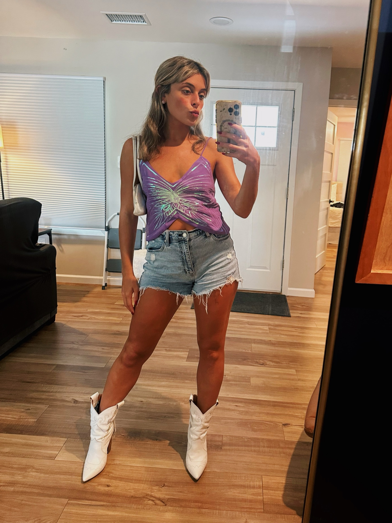 Felt like Taylor Swift wearing this super cute butterfly top out in Austin today! The whole back is open and it was perfect for the hot weather. Also it’s on sale! 

#LTKSaleAlert #LTKStyleTip #LTKFindsUnder50