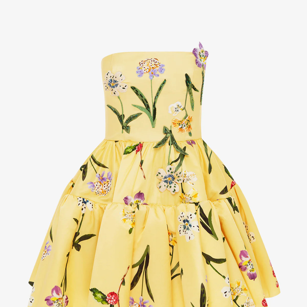 Skye Bustier Mini Dress - Wild Flower in Sorbet | LEO LIN US