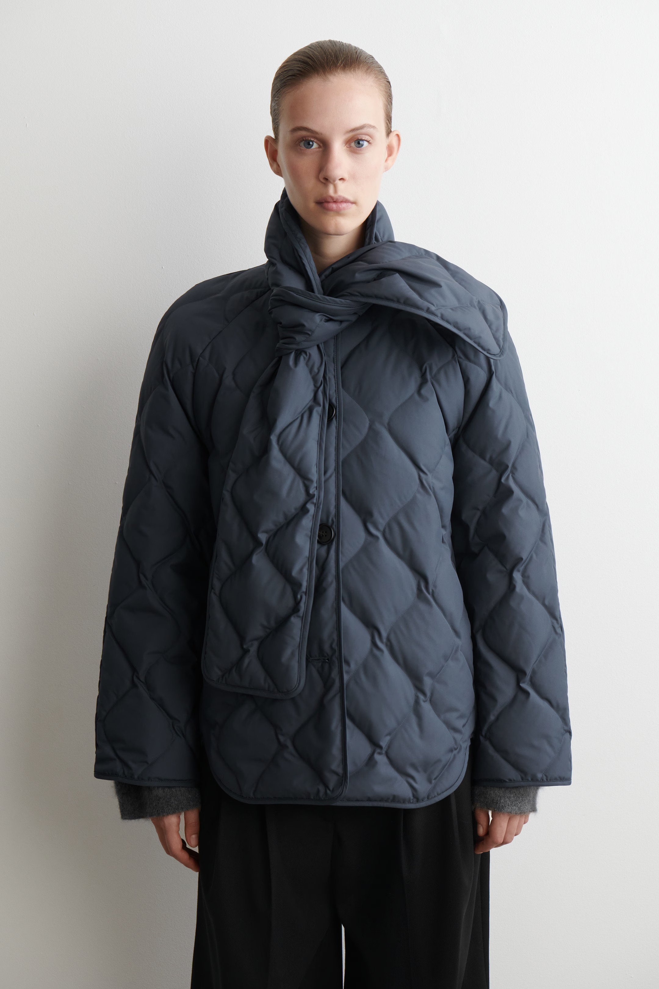 SCARF DETAIL QUILTED LINER JACKET | H&M (UK, MY, IN, SG, PH, TW, HK)