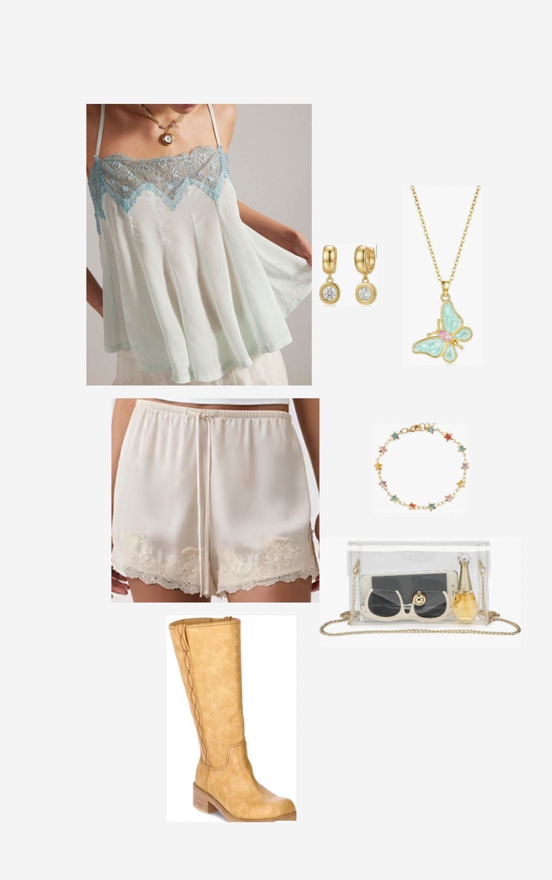 Hilary Duff concert the lucky me tour Lizzie McGuire and Isabella outfit inspo! Pop concert summer concert outfit inspo denim skirt disco pop sequin shiny tank top look y2k outfit for concert