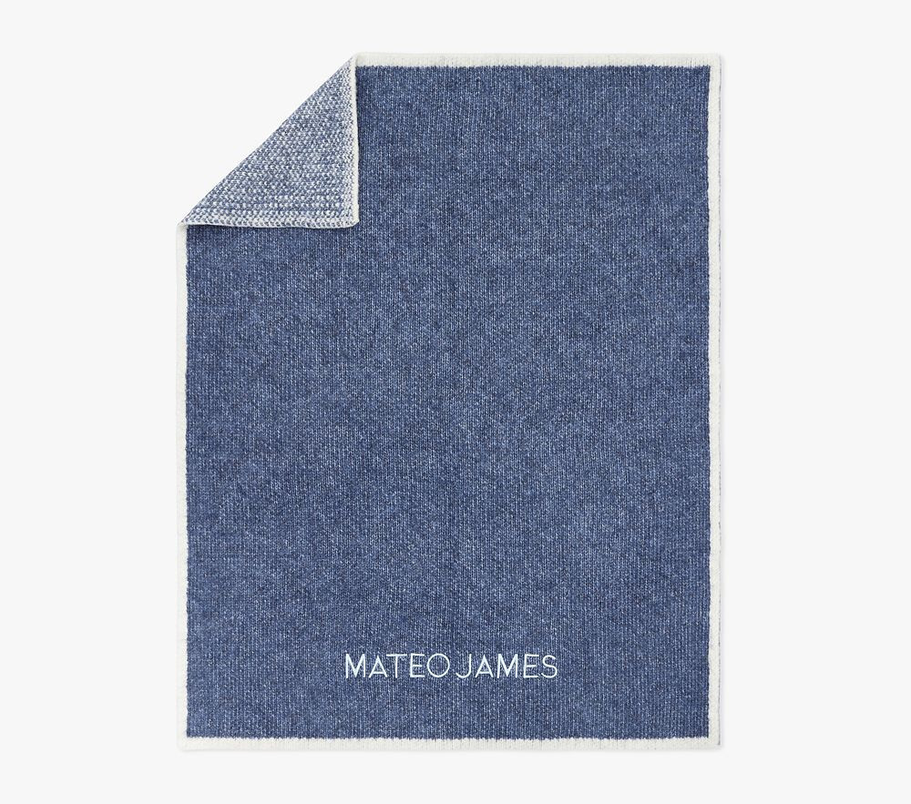 Border Baby Blanket , Vintage Indigo | Pottery Barn Kids