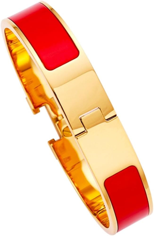 amber's jewelry Exquisite Elegance18K Gold and Silver Bracelet for Women, Classical Letter Stainl... | Amazon (US)