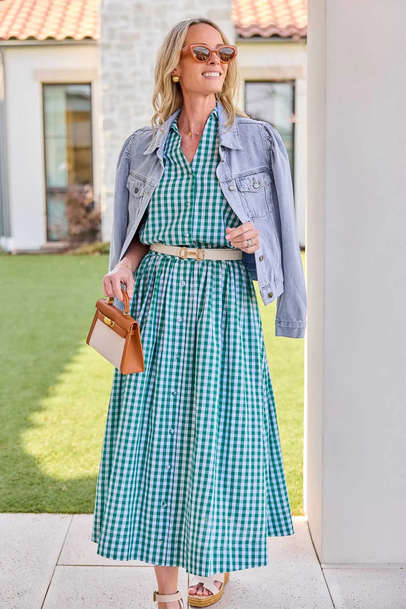 Ivy Green Gingham Top | Avara