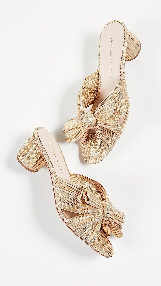 Emilia Pleated Bow Sandals | Shopbop