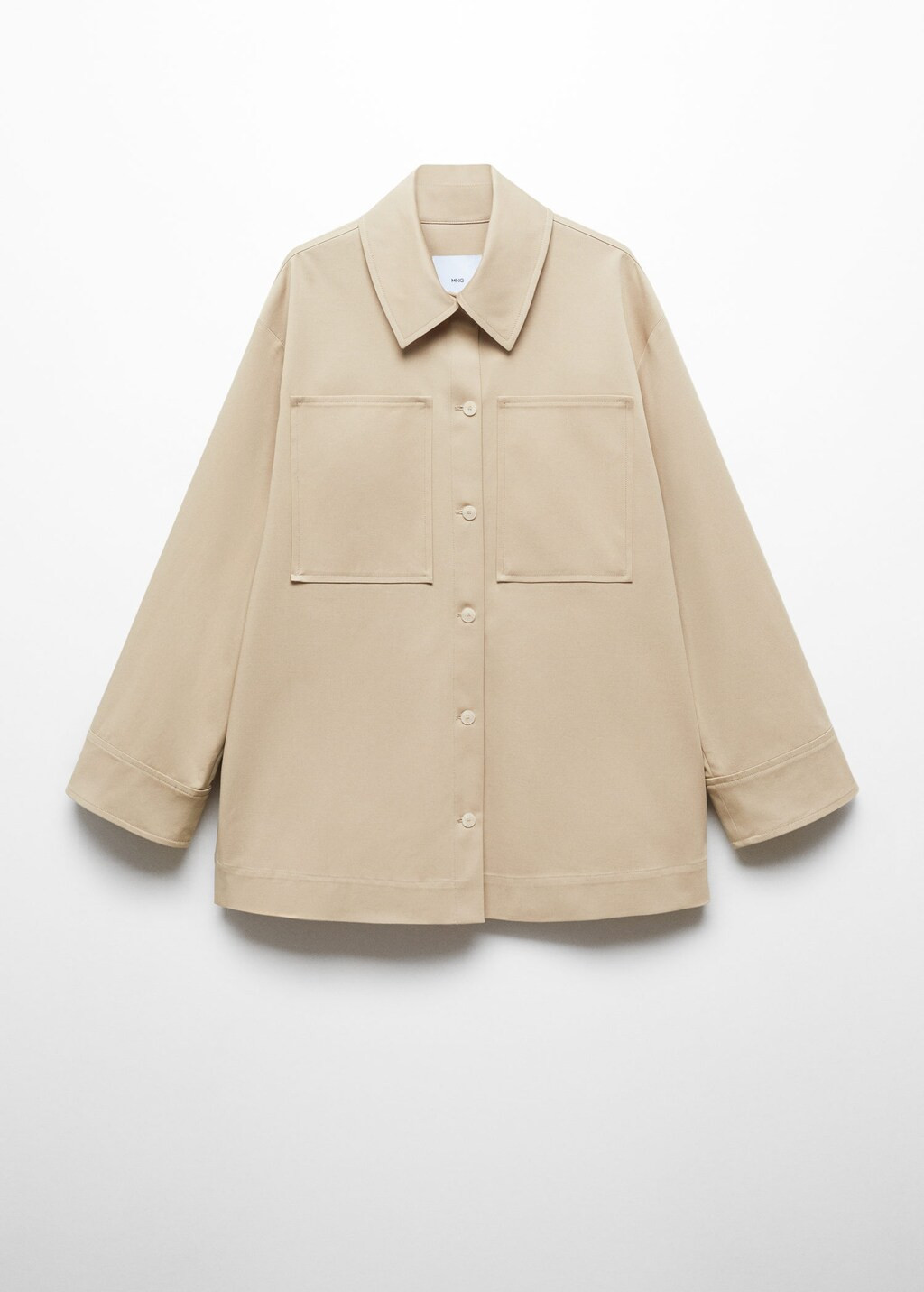 Oversized overshirt with pockets -  Women | Mango USA | MANGO (US)