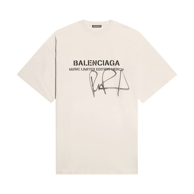 Balenciaga Oversized T-Shirt 'Chalky White/Washed Black' | GOAT