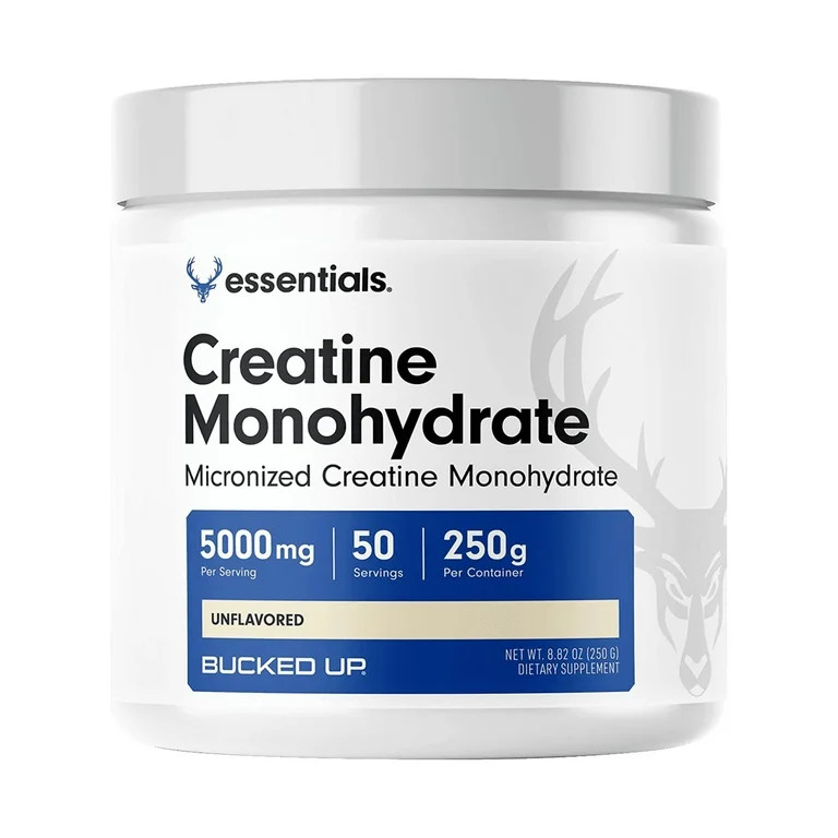 Bucked Up Essentials Creatine Monohydrate, Enhances Muscle Performance, Unflavored, 50 Servings | Walmart (US)