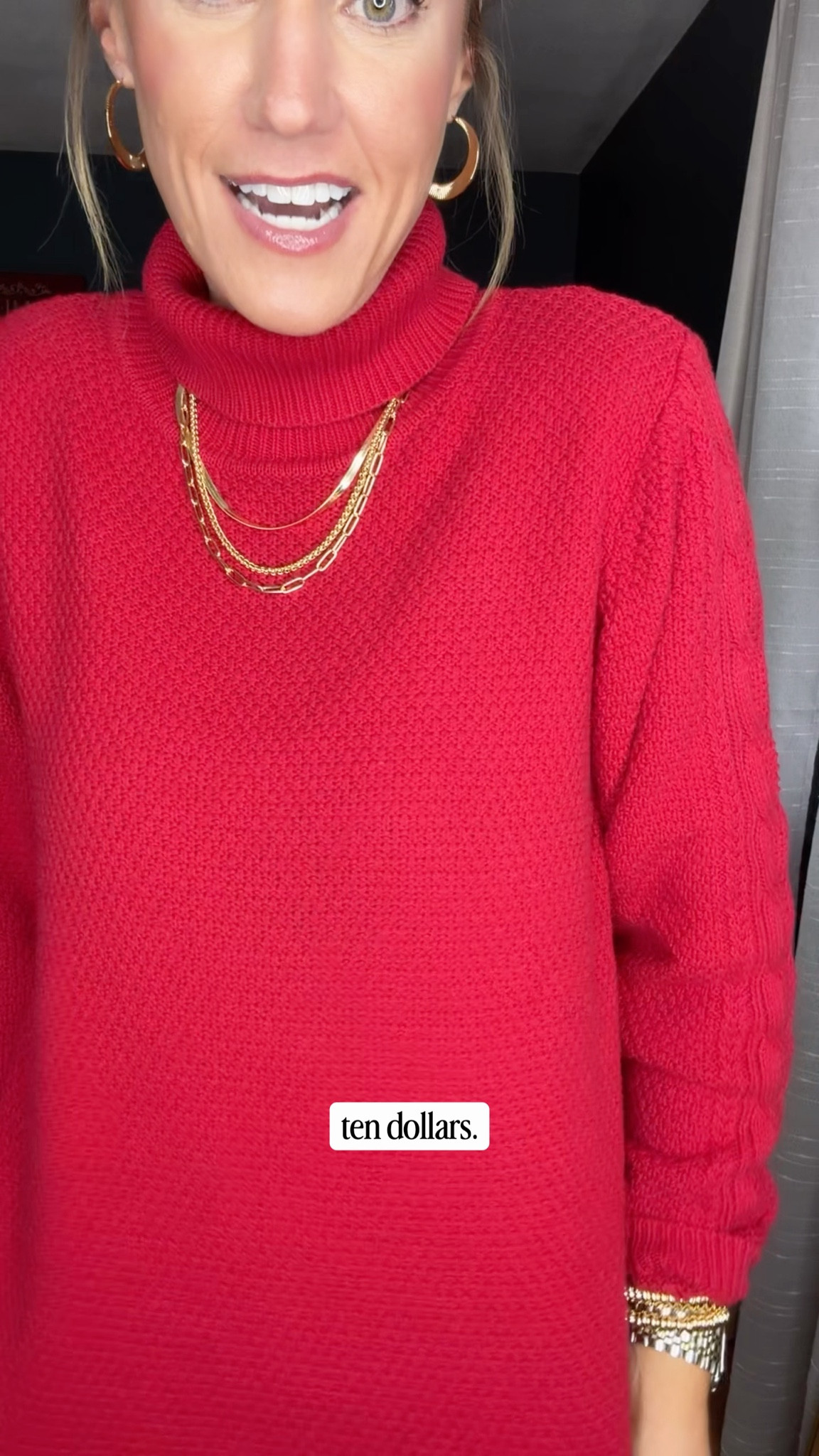 Headed to my nieces choir concert. Looking festive but very comfortable. Turtleneck down to $10!!!! Wearing medium. Vest and pants also medium. 
Flats, size down if between  

#LTKootd #LTKSeasonal #LTKHoliday