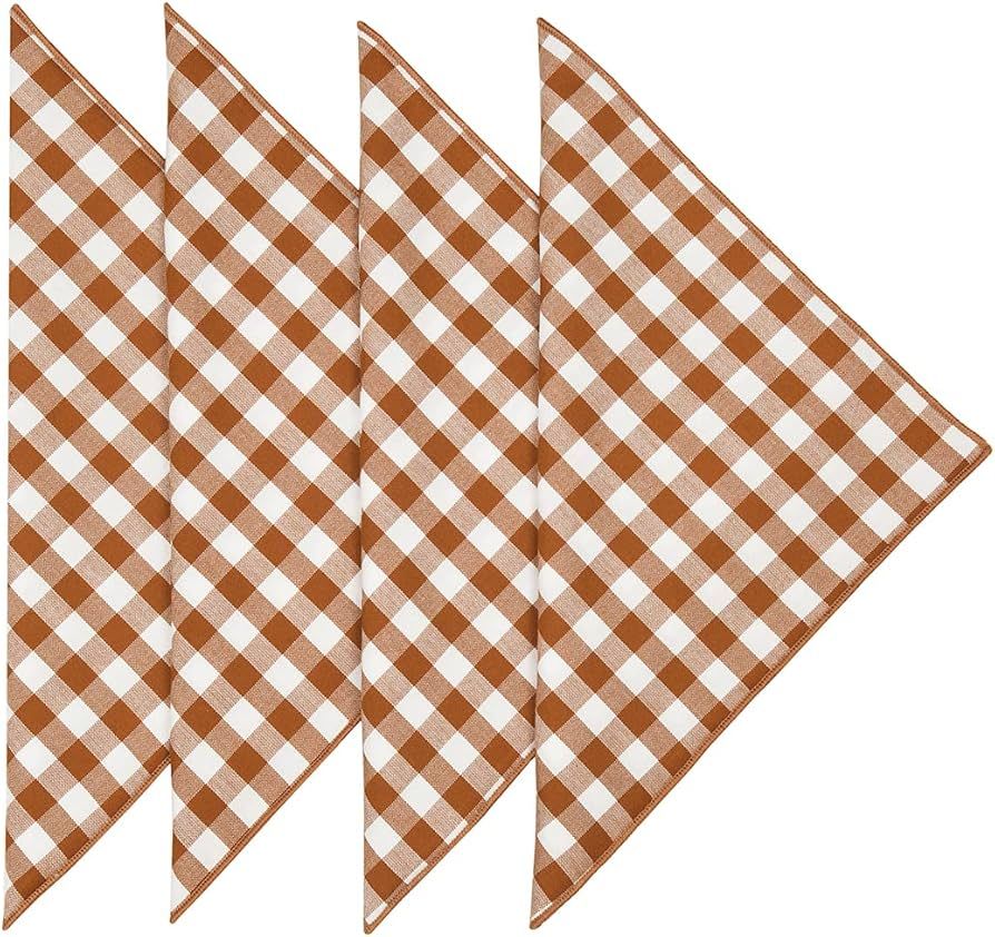 Amazon.com: Fall Decor Napkins Cloth Napkins Set of 4 Cotton Linen Napkins, Fall Table Decor Than... | Amazon (US)