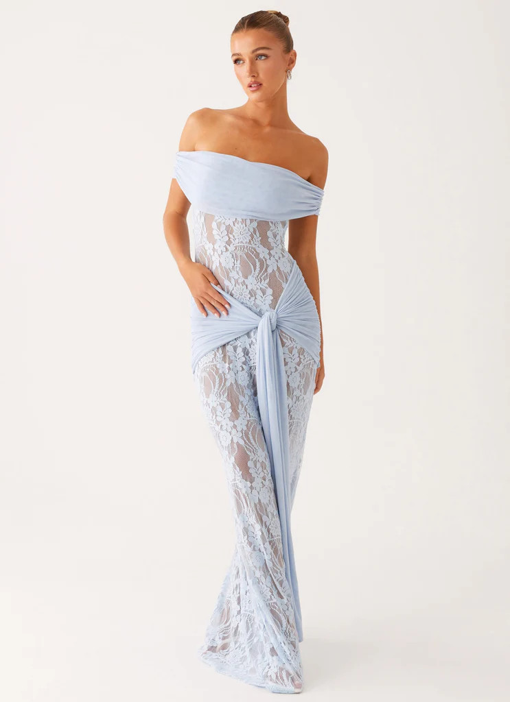 Gracie Twist Maxi Dress - Blue | Peppermayo (Global)