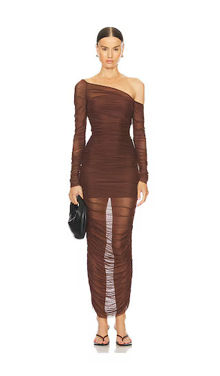 Chantae Mesh Dress in Coconut | Revolve Clothing (Global)