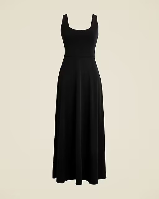Scoopneck A-line midi dress in matte jersey | J. Crew US