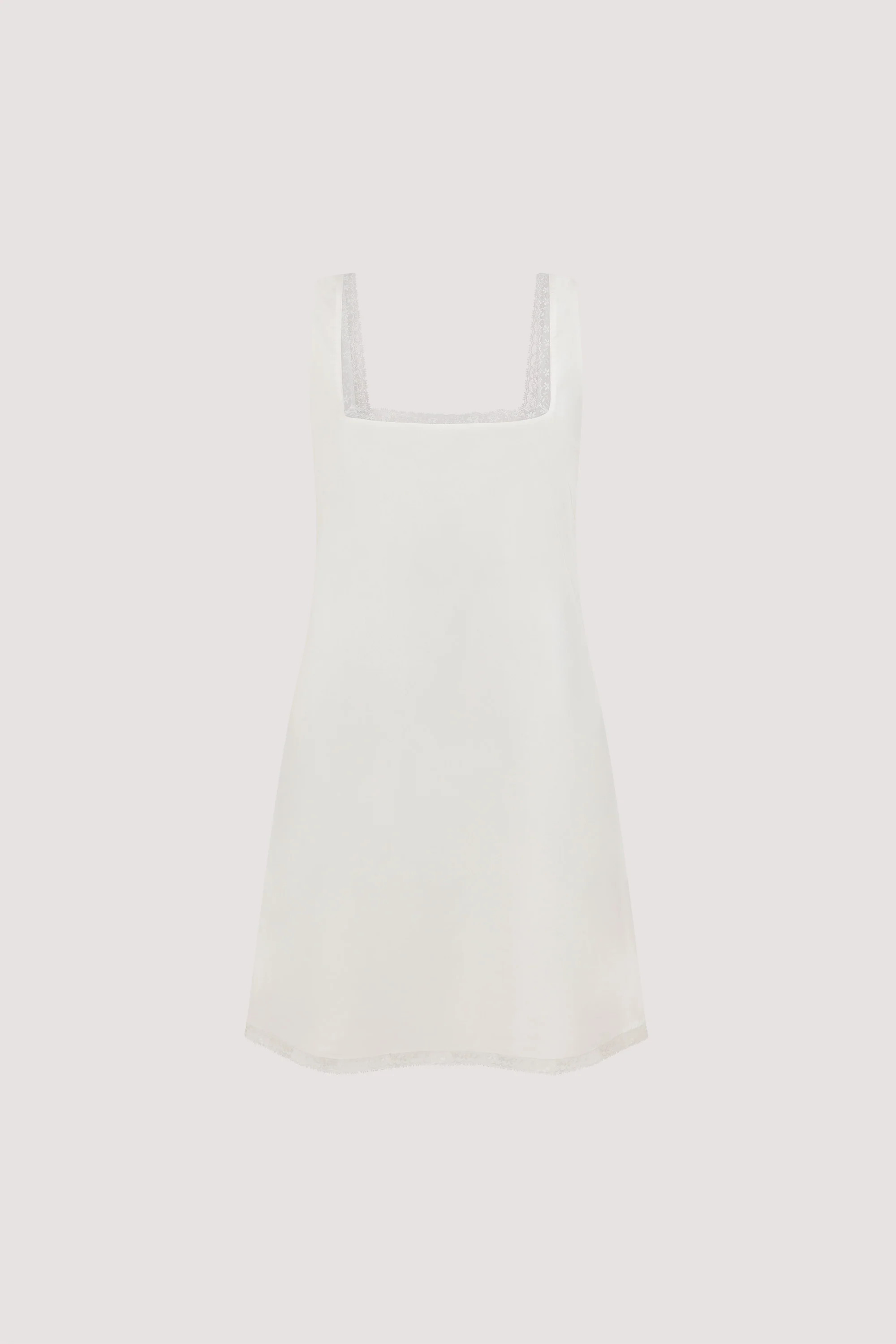 ROSIN WHITE LACE TRIM MINI DRESS | DISSH