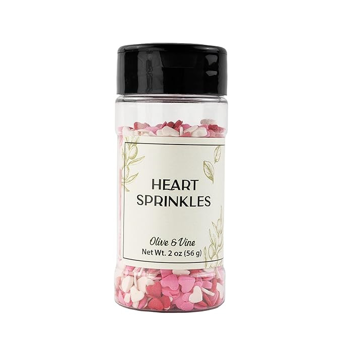 Olive & Vine Heart Sprinkles, Sweet Flavor, For Baking & Desserts, Rich Tradition, Authentic Tast... | Amazon (US)