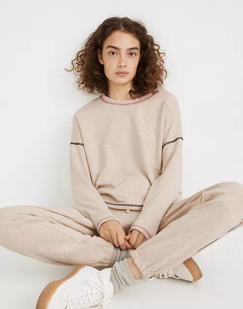 MWL Superbrushed Contrast-Stitched Easygoing Sweatshirt | Madewell
