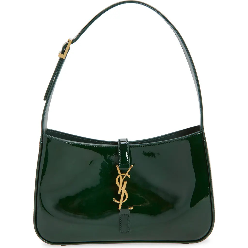 Saint Laurent Small Le 5 À 7 Patent Leather Shoulder Bag in Fir Leaf at Nordstrom | Nordstrom