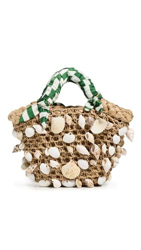 SIMONMILLER Women's Shelly Bag, Natural/Green Stripe, One Size | Amazon (US)