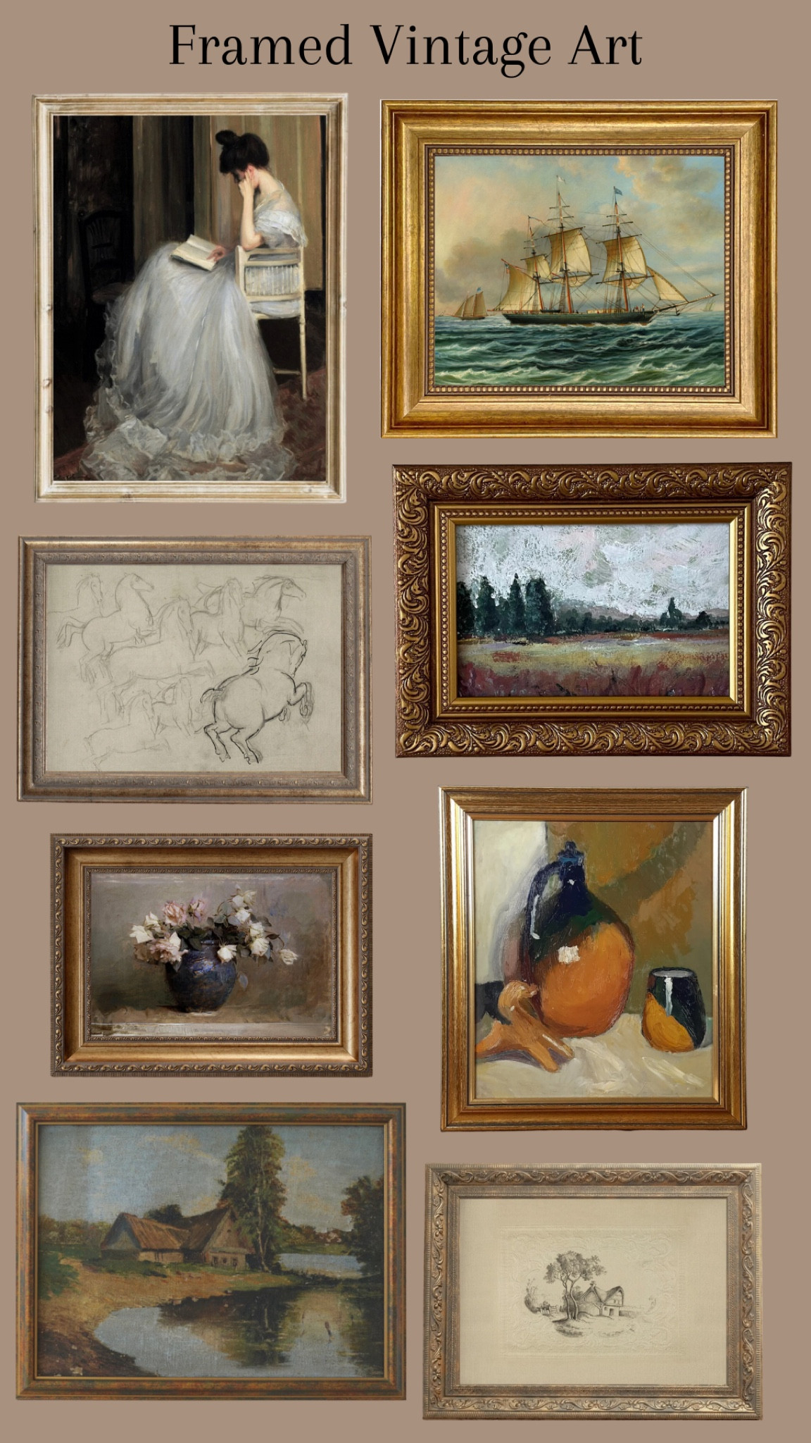 Framed Vintage Art #framedart #vintage #art #walldecor #decor #wallart #gallerywall

#LTKFind #LTKstyletip #LTKhome