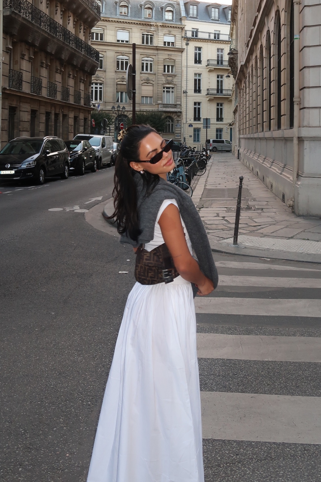 boxy crop tee, white maxi skirt, Steve Madden black flats, grey knit sweater

#LTKstyletip #LTKSeasonal #LTKsalealert