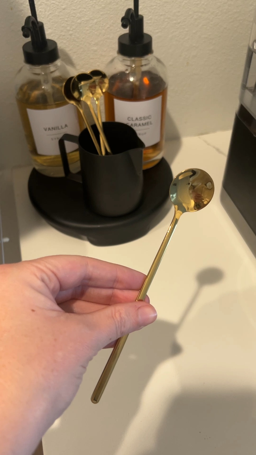 New gold espresso spoons I’m loving from Amazon!


Neutral modern styling, burr grinder, espresso spoons, coffee mugs, clear coffee cups, syrup dispensers, frother, electric frother, coffee grounds container, home decor, modern decor, brass decor, gold decor, black decor, white decor, modern kitchen finds, black kitchen, Amazon home on sale, amazon finds, Amazon home, target home, wayfair sale, target home finds.


#newfinds #amazonfinds  #targetfinds #kitchenfinds  #newfinds  #designerinspired #homefinds #homeaccount #interioraccounts #modernaesthetics #homedecor #springrefresh #organicmodern #interiordesign #neutralhomedecor #interior4all  #liketkit #LTKstyletip #LTKhome #momblogger #modernhome  #founditonamazon #amazonfavorites #amazonhomefinds #amazonhome #homerefresh #springdecor #interiordesigner #amazonfinds  #targetfinds #amazonmusthaves #targetessentials 

#LTKunder50 #LTKhome #LTKFind