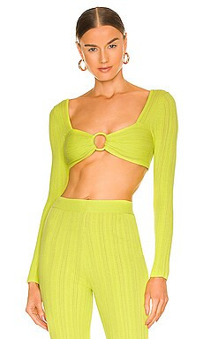 MAJORELLE Sahara Knit Top in Lime Green from Revolve.com | Revolve Clothing (Global)