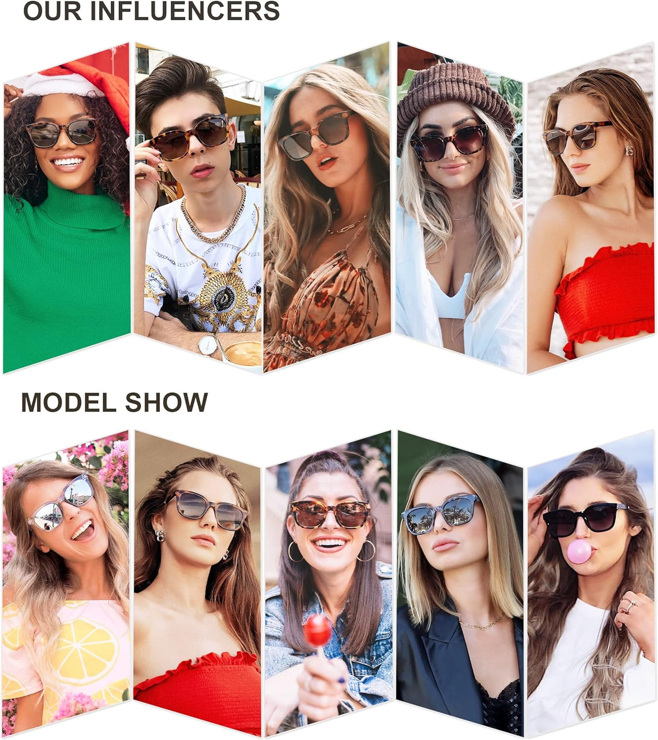 SOJOS Classic Square Polarized Sunglasses for Women Men Retro Trendy UV400 Sunnies SJ2050 | Amazon (US)