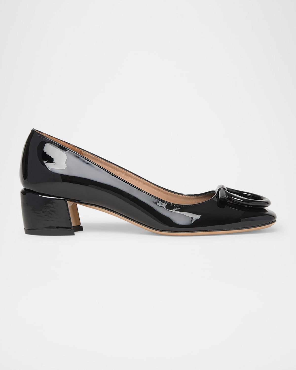 Mara Patent Gancini Block-Heel Pumps | Neiman Marcus