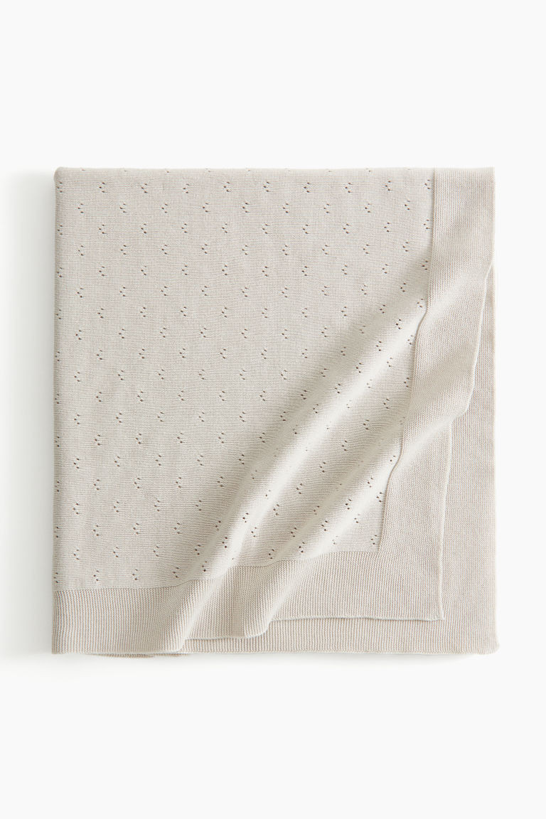 H & M - Cotton Pointelle Baby Blanket - Beige | H&M (US + CA)