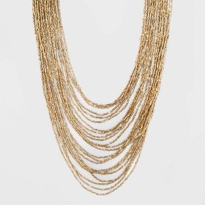 Seedbead Multilayer Necklace - A New Day™ Gold | Target