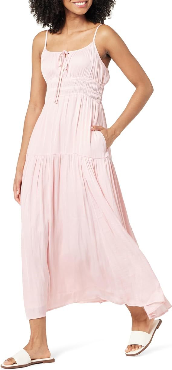 The Drop Women's Tavia Tie-Front Tiered Maxi Dress | Amazon (US)