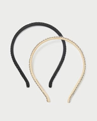 Anya Gold/Black Skinny Headband Set | Loeffler Randall