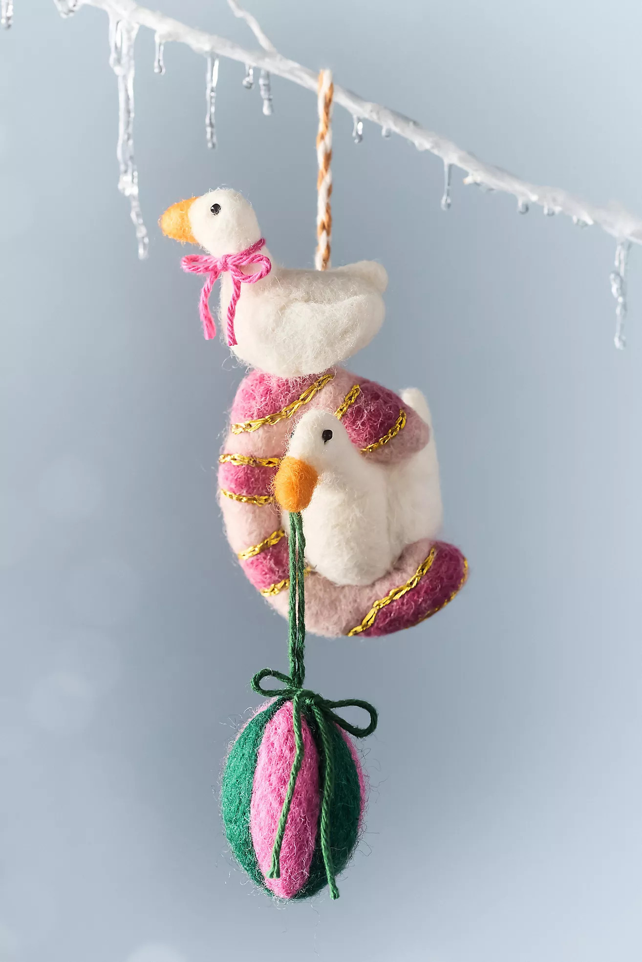 Holiday Helpers Felt Monogram Ornament | Anthropologie (US)
