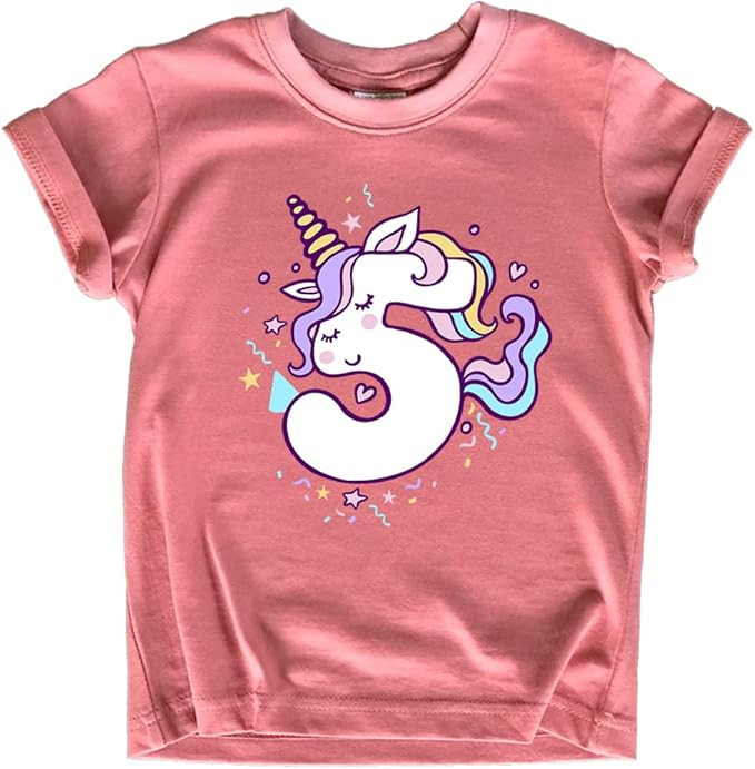 unicorn 5th birthday shirt outfit for girls 5 year old fifth birthday five tshirt | Amazon (US)