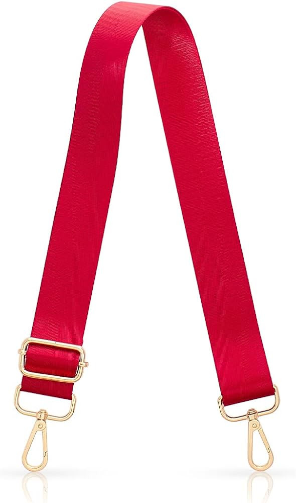 Adjustable Handbag Strap Wide Purse Strap Replacement Shoulder Crossbody Bag Strap All Red | Amazon (US)