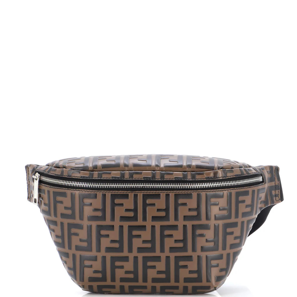 Zip Waist Bag Zucca Embossed Leather | Rebag