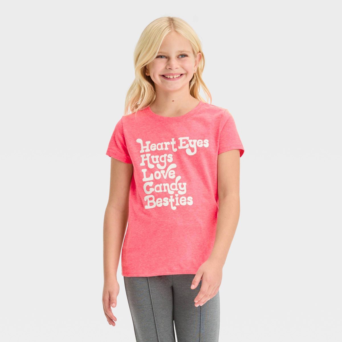 Girls' Short Sleeve Valentine's Day Graphic T-Shirt - Cat & Jack™ | Target