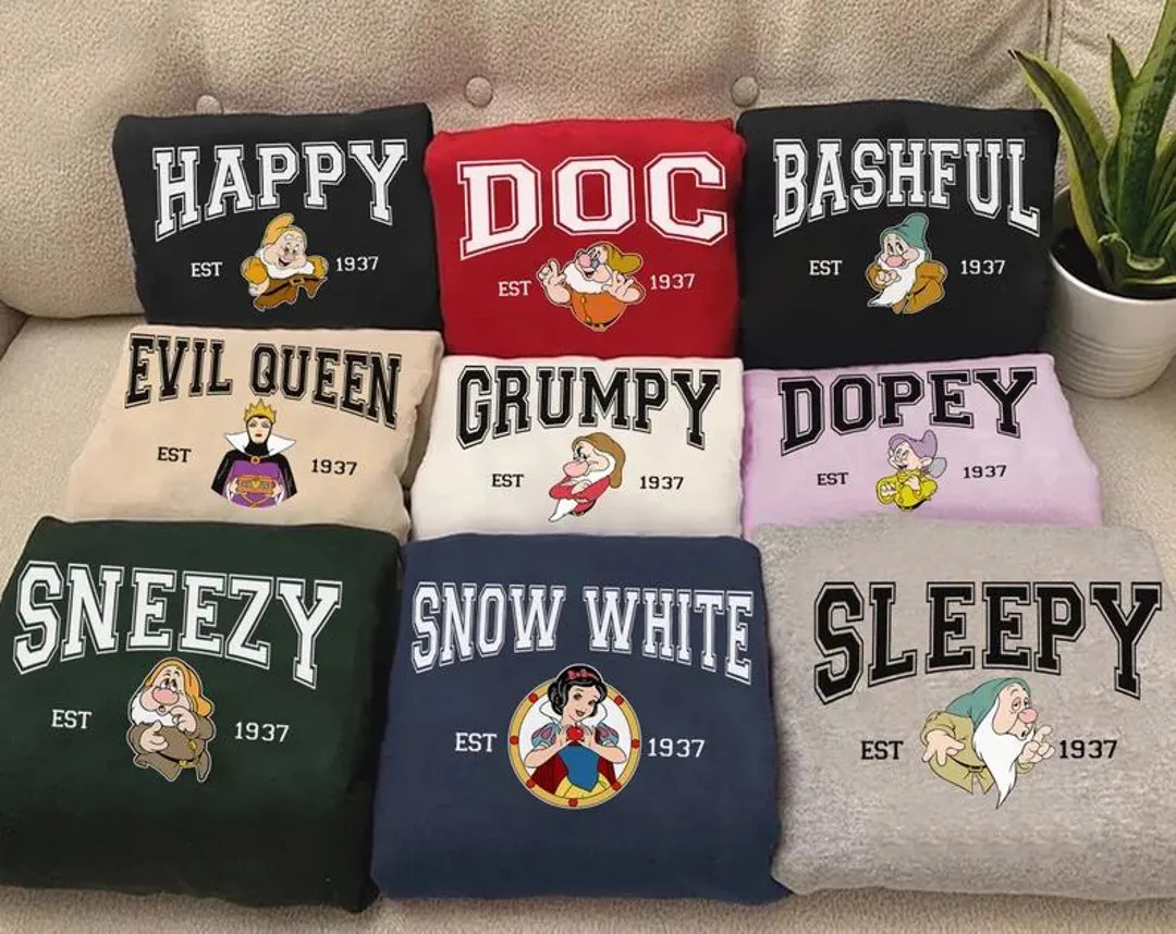Seven Dwarfs Shirts, Seven Dwarfs,7 Dwarfs Costume Shirt,birthday Party Shirt, Disneyland Group S... | Etsy (US)