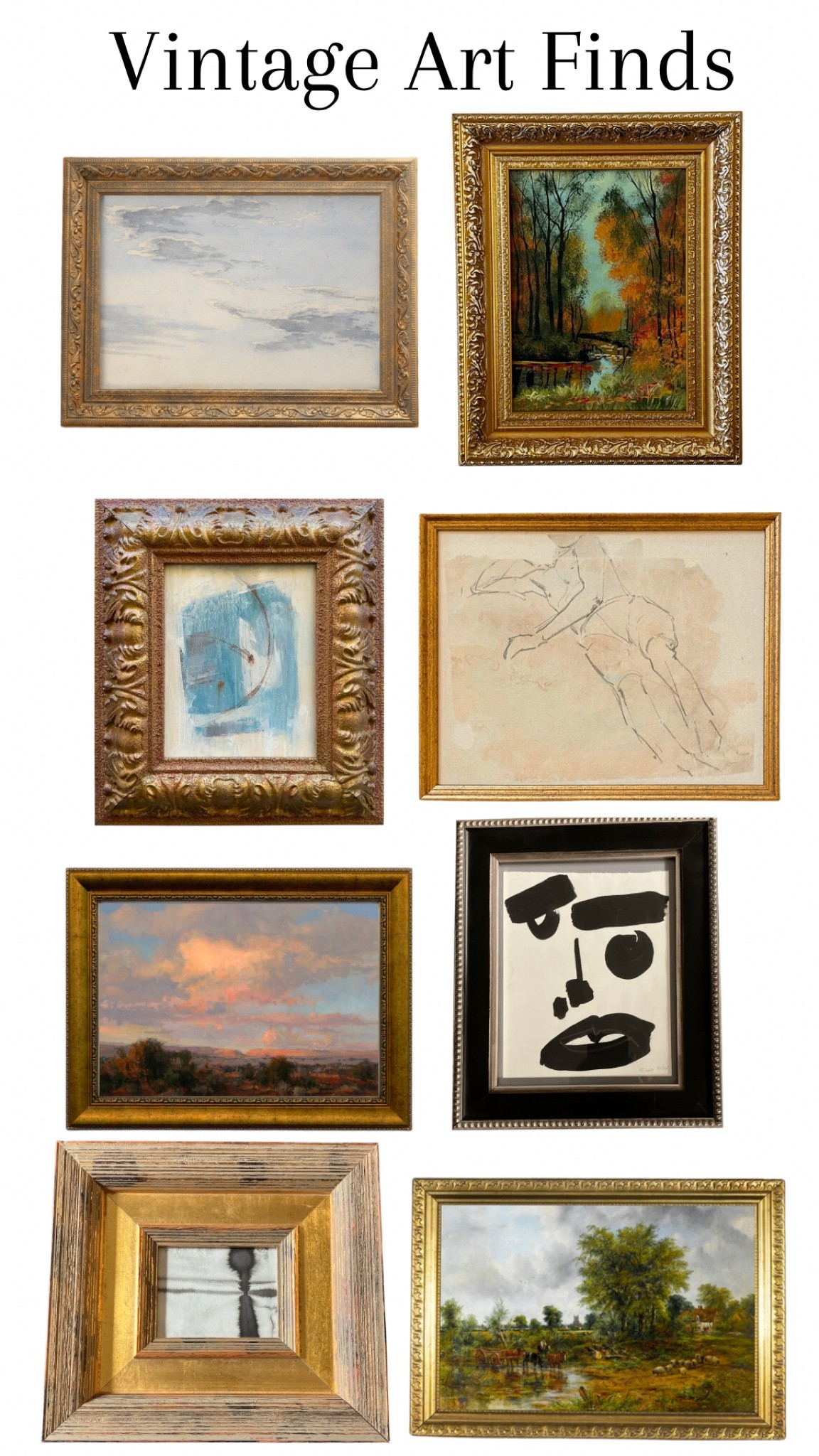 Framed vintage art, oil painting, abstract, watercolor, landscape 

#LTKCyberweek #LTKhome #LTKstyletip