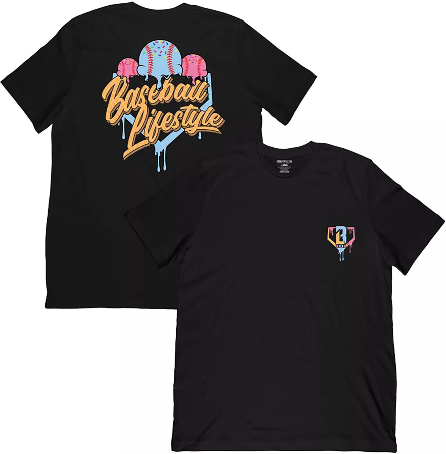 Baseball Lifestyle 101 Men's Ice Cream Shirt, XL, Cotton Candy | DICK'S Sporting Goods