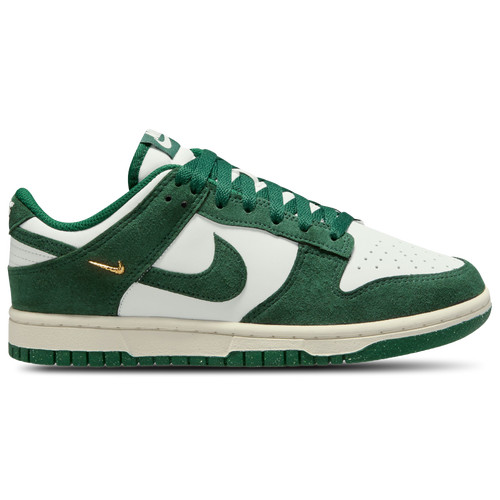 Nike Womens Nike Dunk Low - Womens Basketball Shoes Summit/Gorge Green/Metallic Gold Size 6.0 | Champs Sports