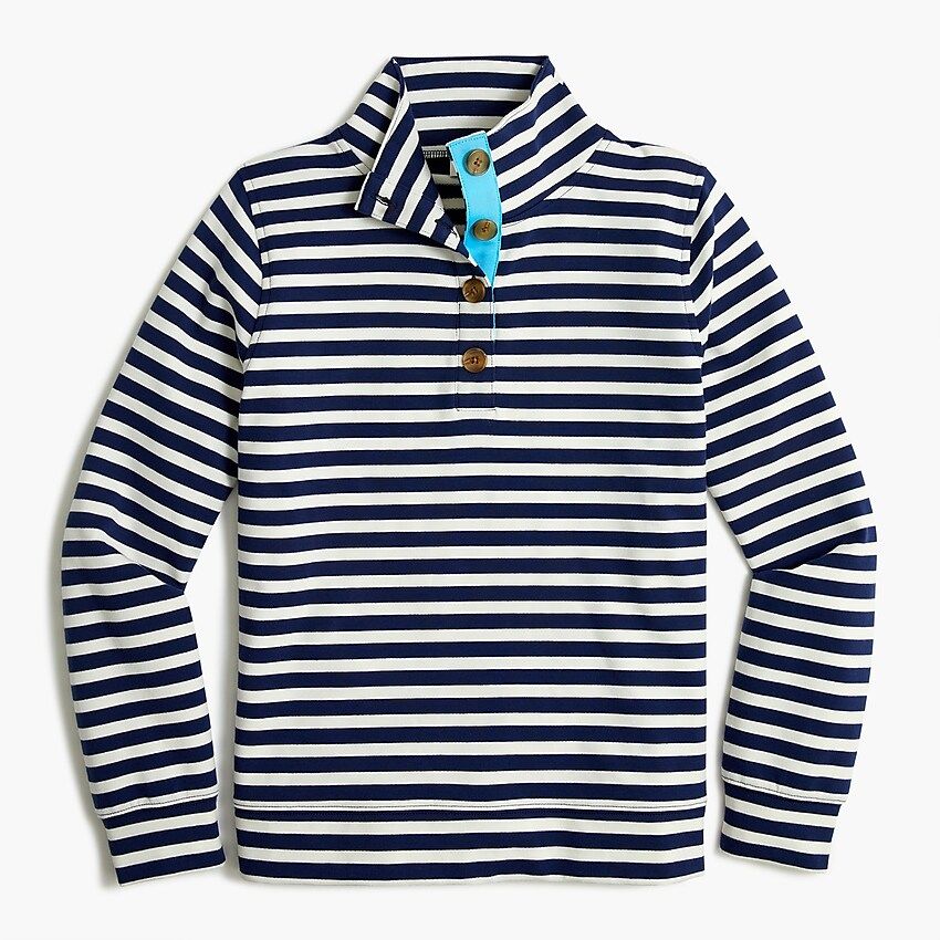 Striped button-front sweatshirt | J.Crew Factory
