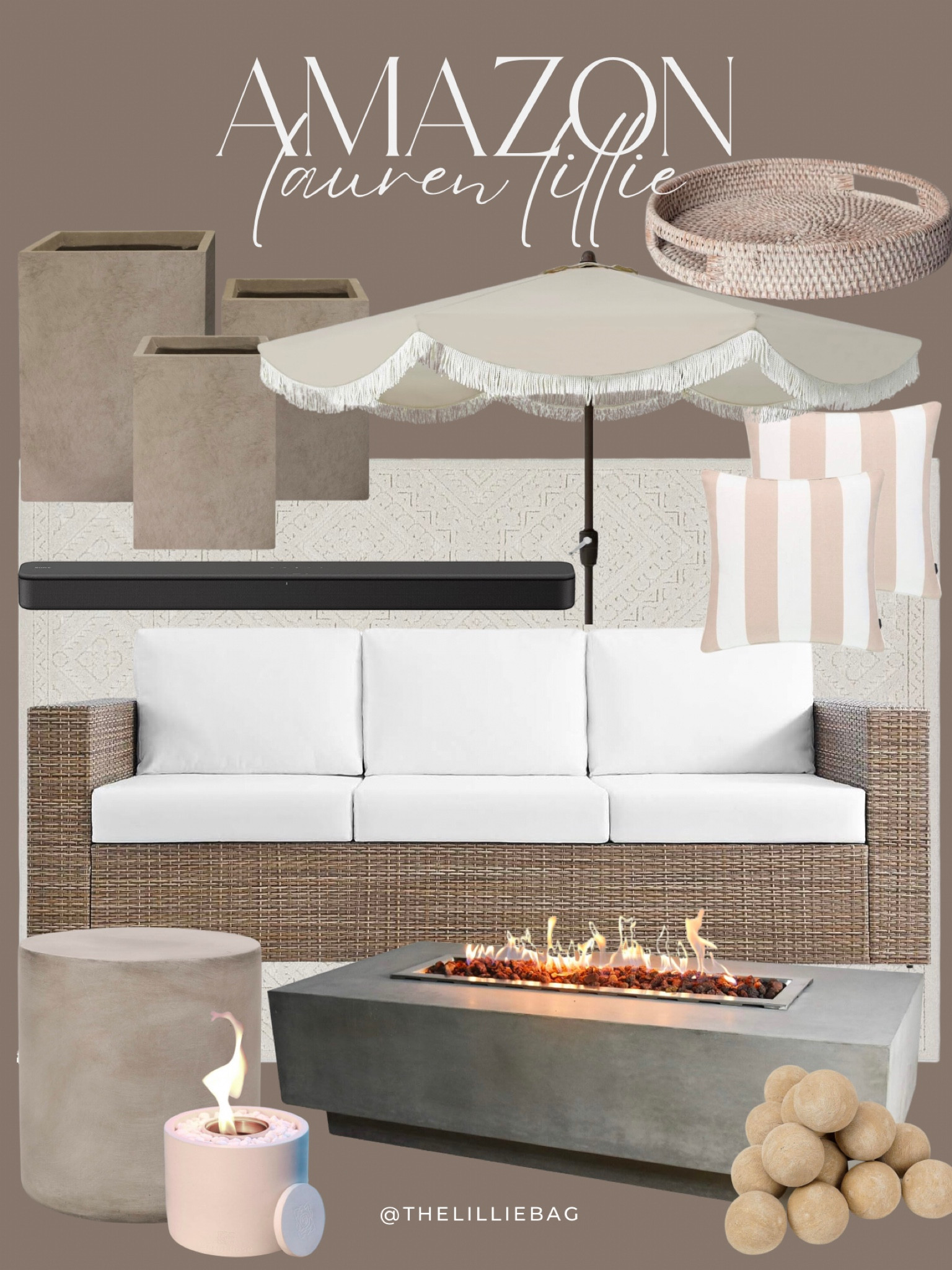 Amazon outdoor patio and hosting essentials! 🤍

Outdoor home. Amazon finds. Hosting. Fire pit. Home. Planters. 

#LTKStyleTip #LTKHome #LTKSaleAlert