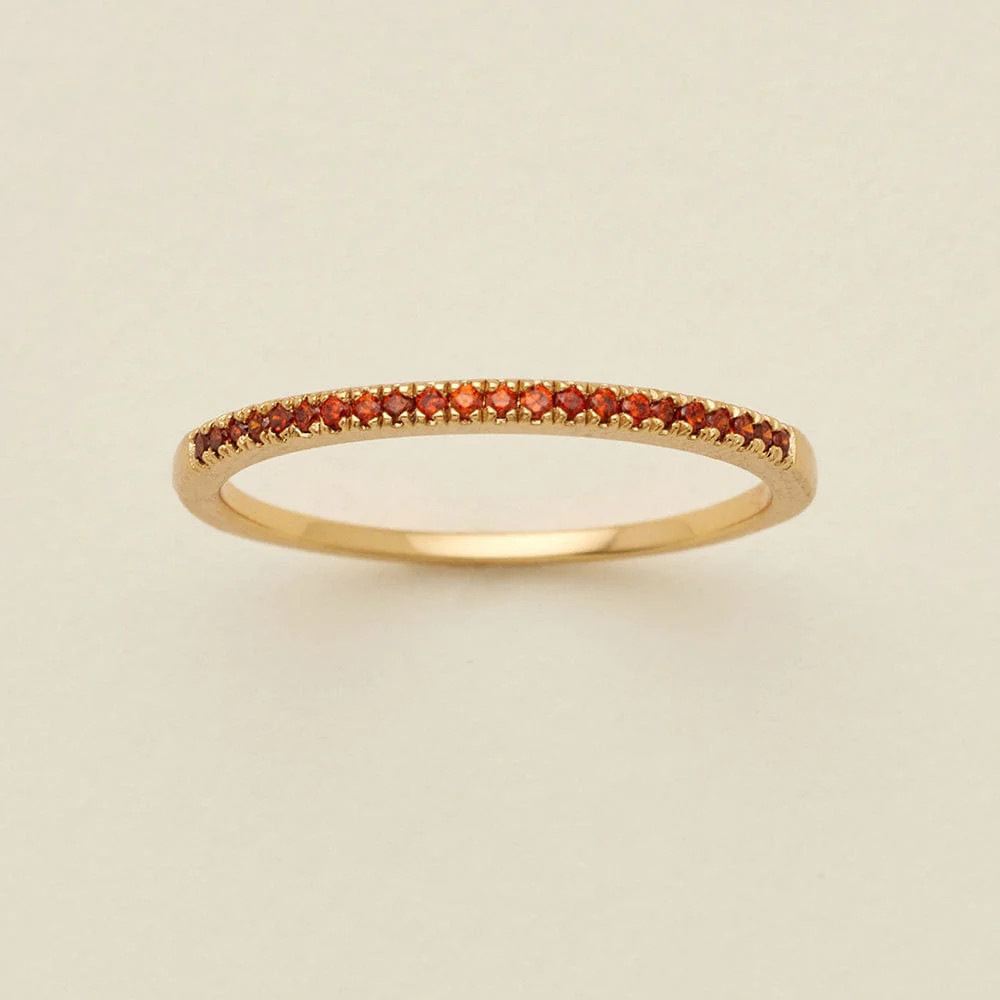 January Birthstone Stacking Ring | Gold Vermeil | Birthstone Ring | Made By Mary | Made by Mary (US)