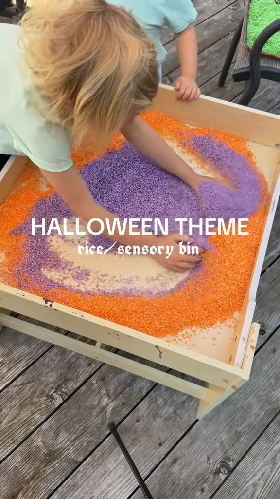 Halloween theme rice sensory bin for kids. Love a sensory bin that is themed and this one has been so fun!!!! always looking to spice up the sensory bin and this has been in play since Oct 1st. Happy to report we still have 75% of the rice INSIDE the bin 😅 iykyk

I’ll try to 🔗 what I can to my LTK and Amazon storefront! 

Happy Halloween sensory binning! 

#sensorybin #sensoryplay #sensorybinideas #kidssensoryactivity #sensoryactivities 

#LTKFamily #LTKKids