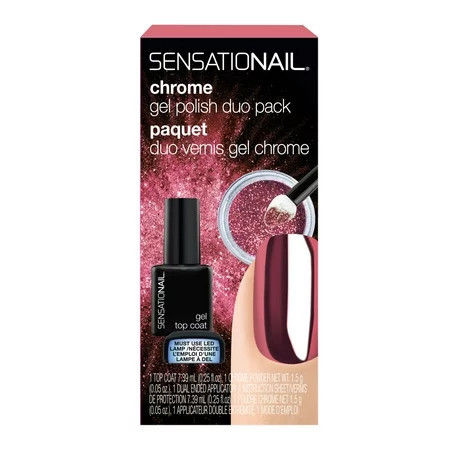 SensatioNail Chrome Powder & Top Coat Rose 0.25 fl oz | Walmart (US)